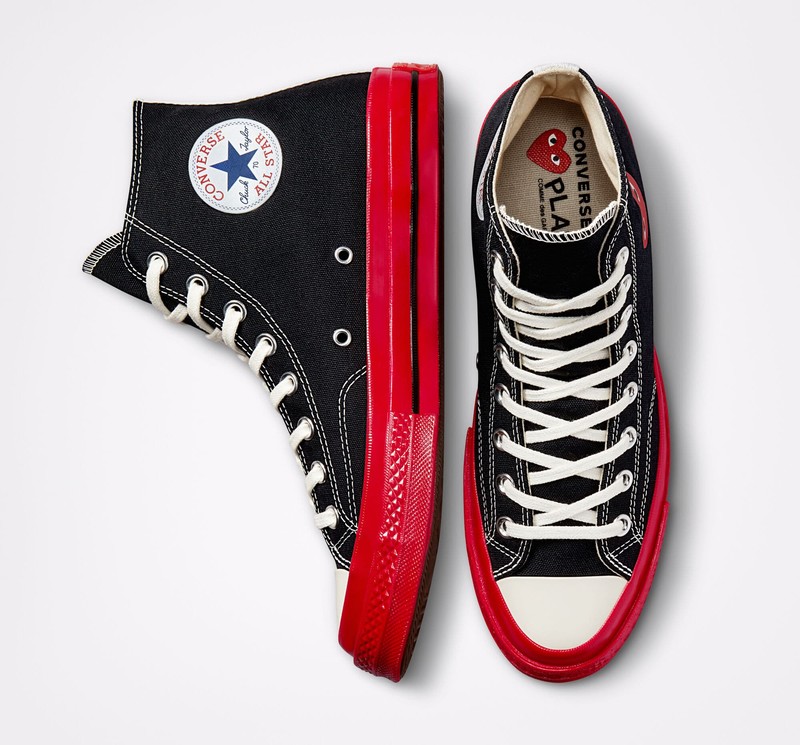 Comme Des Garcons PLAY x Converse Chuck 70 High Black A01793C